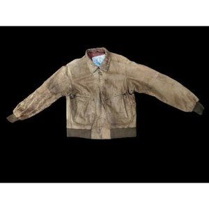Vintage Men’s M Julian  Distressed Brown Pilot Bomber Jacket Size 42 M